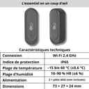 Sone Smart One Capteur Température Humidité WiFi 2.4GHz IP65 Extérieur Intérieur Noir - Thermomètre Hygromètre Connecté Tuya Smart Life - Sans Passerelle - Piles Non Incluses - 8
