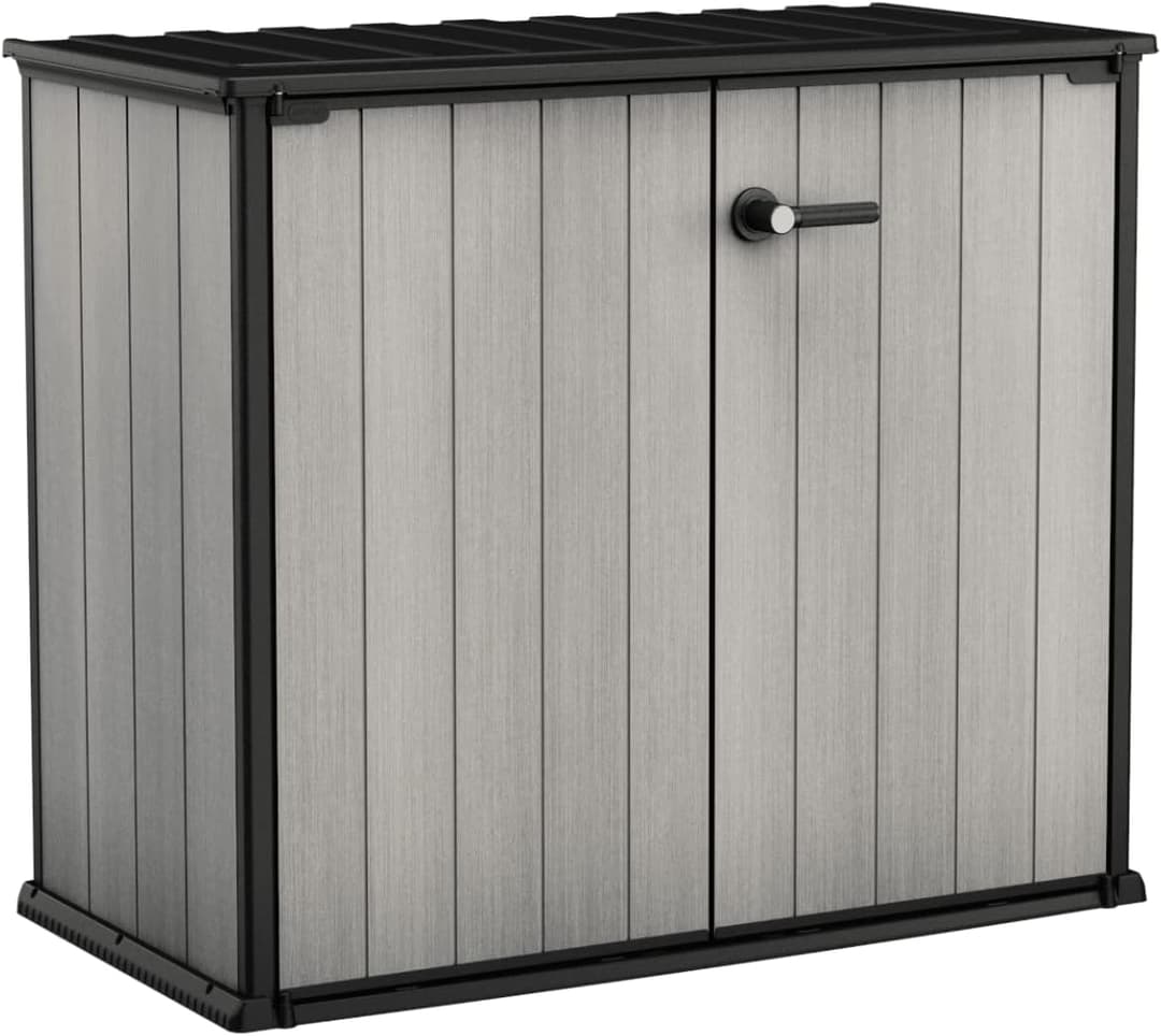Keter Store Unit Outdoor Plastic Garden Storage Shed, Grey, 139.5 x 77 x 120 cm