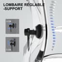 SIHOO Chaise de Bureau Ergonomique, Fauteuil de Pivotant en Maille Avoir Soutien Lombaire et Accoudoir Réglable, Capacité Maximal de 150 KG,Noir - 6