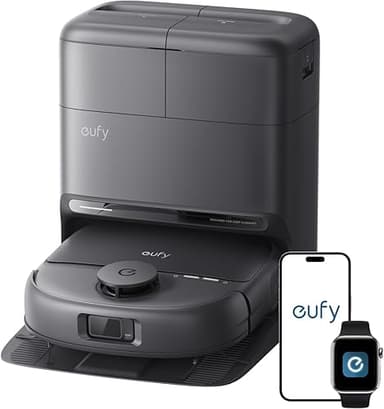 Robot aspirateur Laveur eufy C28, Rouleau-serpillère Hydr…
