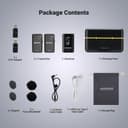 NEEWER CM28 (1 RX + 2 TX + Charging Case), Wireless Lavalier Microphone, Smart Noise Cancelling, 48KHz/16Bit 9 Hrs Uncompressed Recording, 656ft/200m Range, Lav Mic for iPhone, Android, Camera - 9