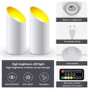 Adiwo Spot LED Uplight, Spot de Sol, 2 Pcs Blanc Lampes de Sol LED pour Un Éclairage d'Accentuation d'Ambiance, Lampadaires Plafonniers Lampadaire Dimmable Jaune Chaud Naturel Lumière Blanc Froi - 3