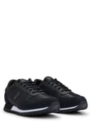 BOSS Mens Parkour-L Runn Mixed-Material Trainers with Branded Side Panel Size 9 Black - 9