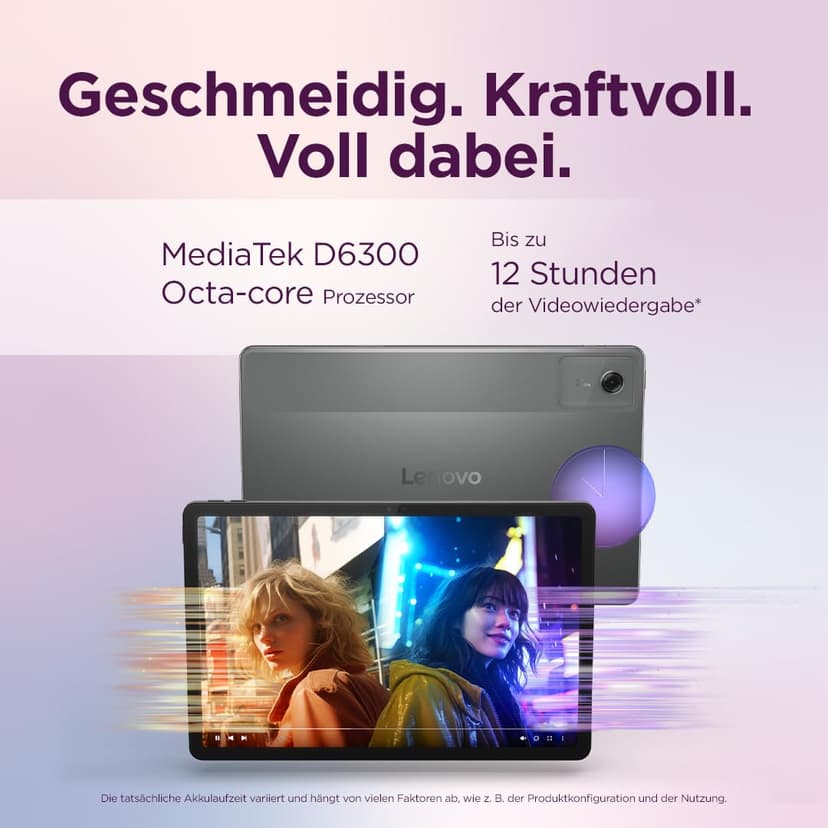 Lenovo Idea Tab Tablet | 11 Inch LCD Screen 2.5K 16:10 | MediaTek Dimensity 6300 | 8GB RAM | 128GB Memory | Android 15 | Luna Grey | With Stylus - 9