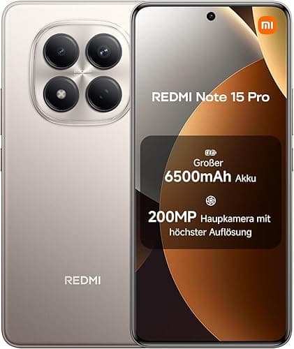 Xiaomi REDMI Note 15 Pro, Smartphone 8+256Go, Batterie Longue autonomie 6500mAh, Appareil Photo 200 Mpx, Résistance à l'eau IP65, Écran AMOLED FHD+ 6,77", Gris Titane, Garantie 2 Ans