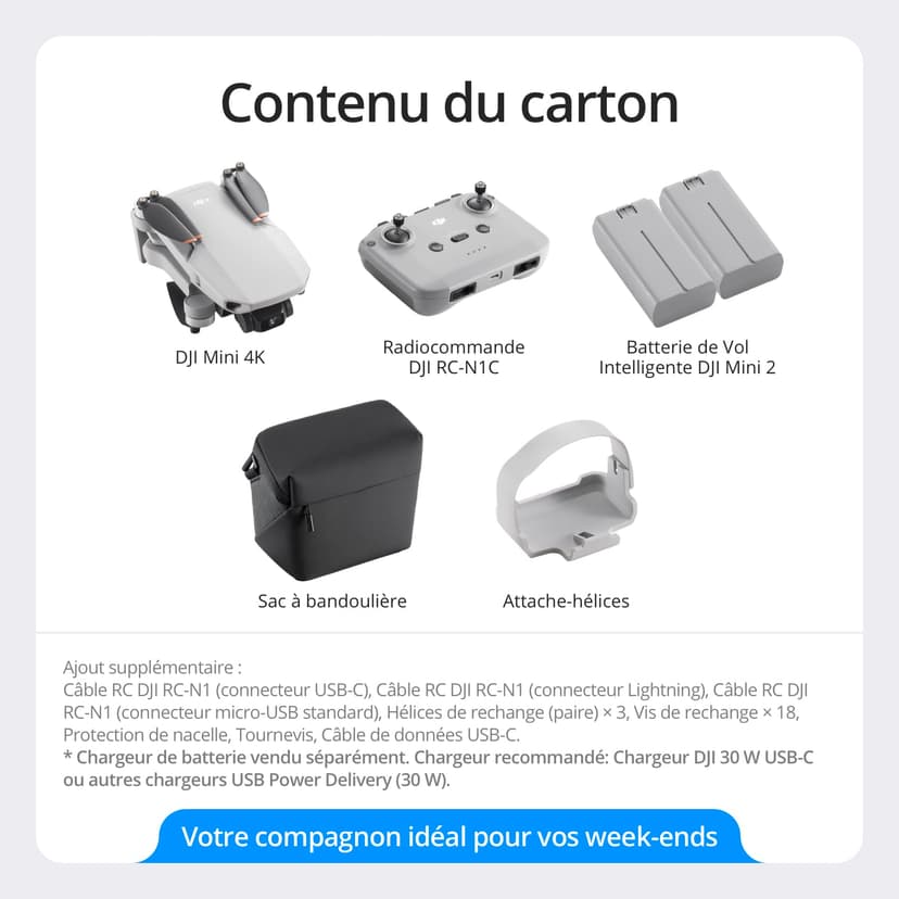 Bundle Drones Caméra Mini 4K, Drone Caméra 4K UHD pour Adultes, < 249 g, Stabilisation de la Nacelle à 3 Axes, Transmission Vidéo sur 10 km, Deux Batteries pour un Temps de Vol max. de 62 min - 7