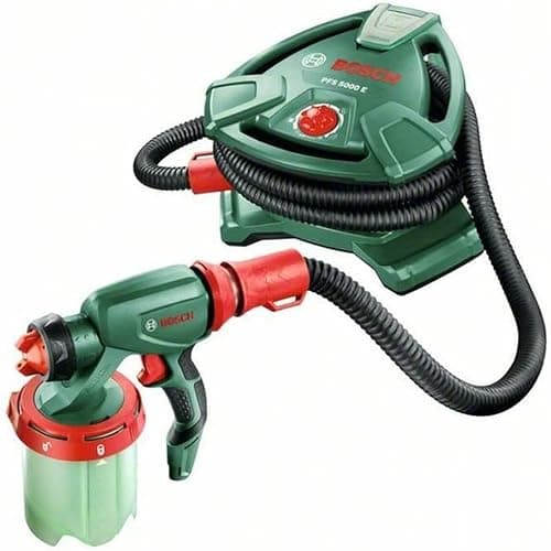 Bosch Home and Garden 1000 ml Paint Spray System PFS 5000 E (2X Paint Tanks 1000ml, Nozzle for Wall Paint/Glazes/Varnish, Colour Filter, Cleaning Brush, Box, 1200 Watts)