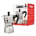 Bialetti Moka Express Caffettiera in Alluminio, 6 Cups, Acciaio Inossidabile, Argento,270 milliliters, Silver - 1