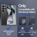 JETech Coque Magnétique pour Samsung Galaxy S24 Ultra 5G, Compatible avec MagSafe, Étui Housse Antichoc à Dos Translucide Mat (Noir) - 2