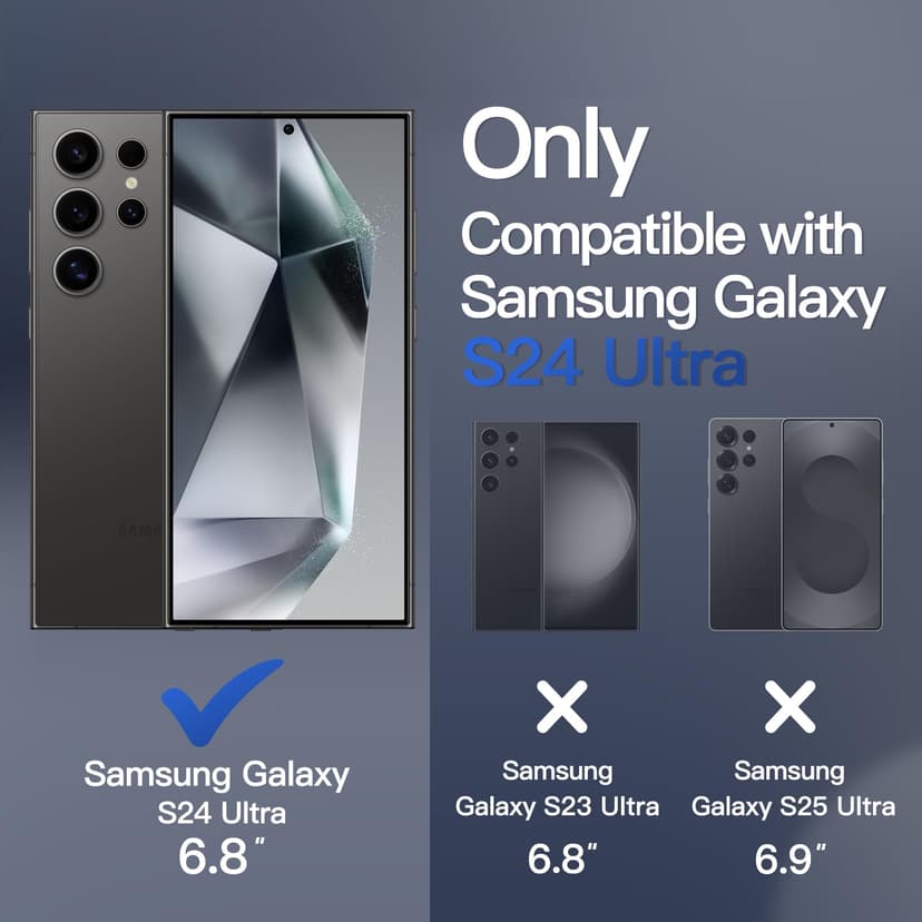 JETech Coque Magnétique pour Samsung Galaxy S24 Ultra 5G, Compatible avec MagSafe, Étui Housse Antichoc à Dos Translucide Mat (Noir) - 2