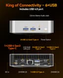 GEEKOM A8 Mini PC (Windows 11 Pro), with AMD Ryzen 7 8745HS (Beat R7-255,Up to 5.1GHz),16GB DDR5 RAM (Up to 128GB) & 1TB SSD,4K@120Hz Quad Display/Dual HDMI/WiFi 6E/USB4/6×USB for Gaming/Video Editing - 9