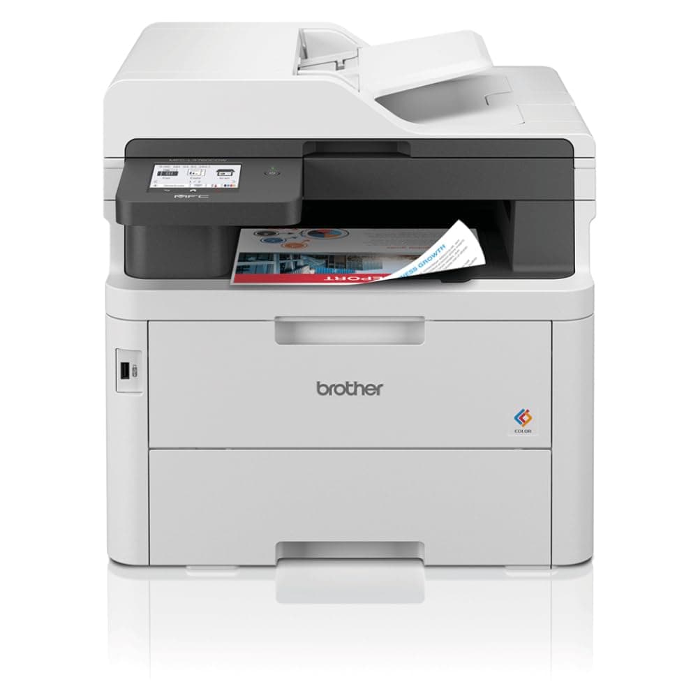 Brother MFC-L3760CDW All-in-one Colour Wireless LED Printer |Print, copy, scan & fax |USB 2.0| A4|UK Plug