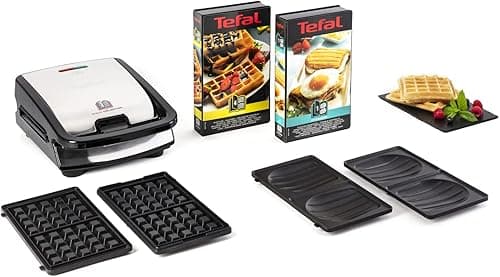 TEFAL MENAGE - Snack collection-700 W-2 jeux de plaques croques et gaufres-2 livrets de recettes-Noir inox - TEFAL MENAGE - FDS-119997