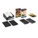 TEFAL MENAGE - Snack collection-700 W-2 jeux de plaques croques et gaufres-2 livrets de recettes-Noir inox - TEFAL MENAGE - FDS-119997 - 1