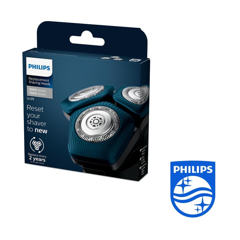 Philips SH71/50 Shaving Heads compatible with Philips Shavers Series 7000 (S7XXX) and Series 5000 (S55XX), replaces RQ12/70, RQ12/60, SH60/70, and SH70/70 - 7