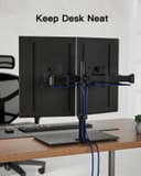 ErGear Dual Monitor Stand for 13"- 32" Screen, Freestanding Dual Monitor Arm Desk Mount with Sturdy Base, Adjustable Double Stand Hold 8KG/Arm Gaming - 6