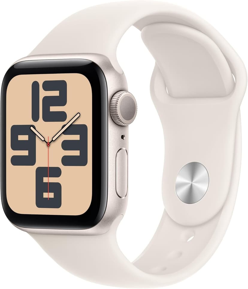Apple Watch SE (2nd Gen) 40mm GPS Smart Watch with Starlight Aluminum Case and Starlight Sport Strap (S/M) Activity Tracker, Sleep Tracker, Accident Detection - 1