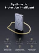 UGREEN Wireless Magnetic External Battery 10000mAh USB C USB A Fast Charge PD QC 3.0 20W Power Bank Induction Qi 15W Max Compatible with iPhone 15 Plus Pro Max iPhone 14 13 12 Pro Max MagSafe - 9