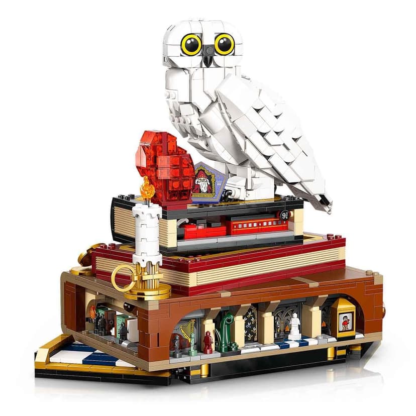 LEGO Harry Potter Philosopher's Stone – Collectors' Edition - Room Decor DIY Model w/Miniature Movie Scenes - Hedwig Owl Figure, 3 Minifigures - Gift Idea for Adult Fans - 76466 - 4