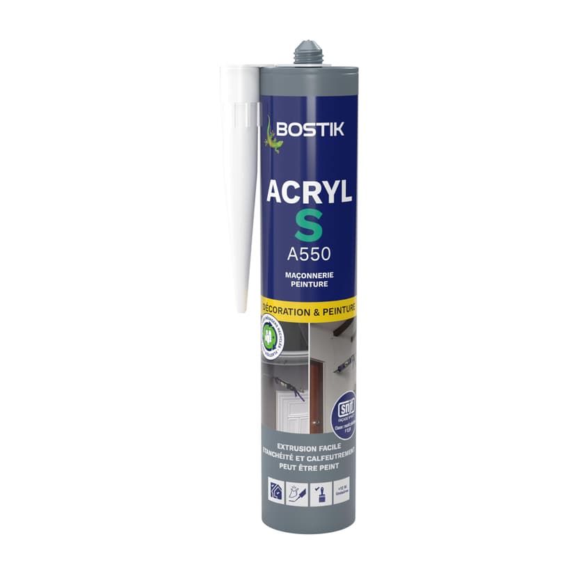 Bostik Acryl S – Mastic Acrylique – Intérieur & Extérieur… - 1