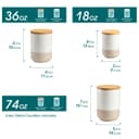 vancasso Sabine 3 Barattoli di Cucina Ermetici con Coperchio, Barattoli per Sale Zucchero Caffè in Gres, Vasetti Cucina per Caffè/Tè/Zucchero/Spezie/Farina/Fagioli, 20 OZ / 40 OZ / 80 OZ - 2