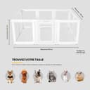 Everfront Clear Acrylic Plastic Dog Playpen Indoor,for Puppy Cat Bunny Pet Pen,Transparent Easy Assemble Foldable Whelping Box Crate Kennel Enclosure Fence for Small & Medium Dogs (60cm Height, 10PCS) - 7