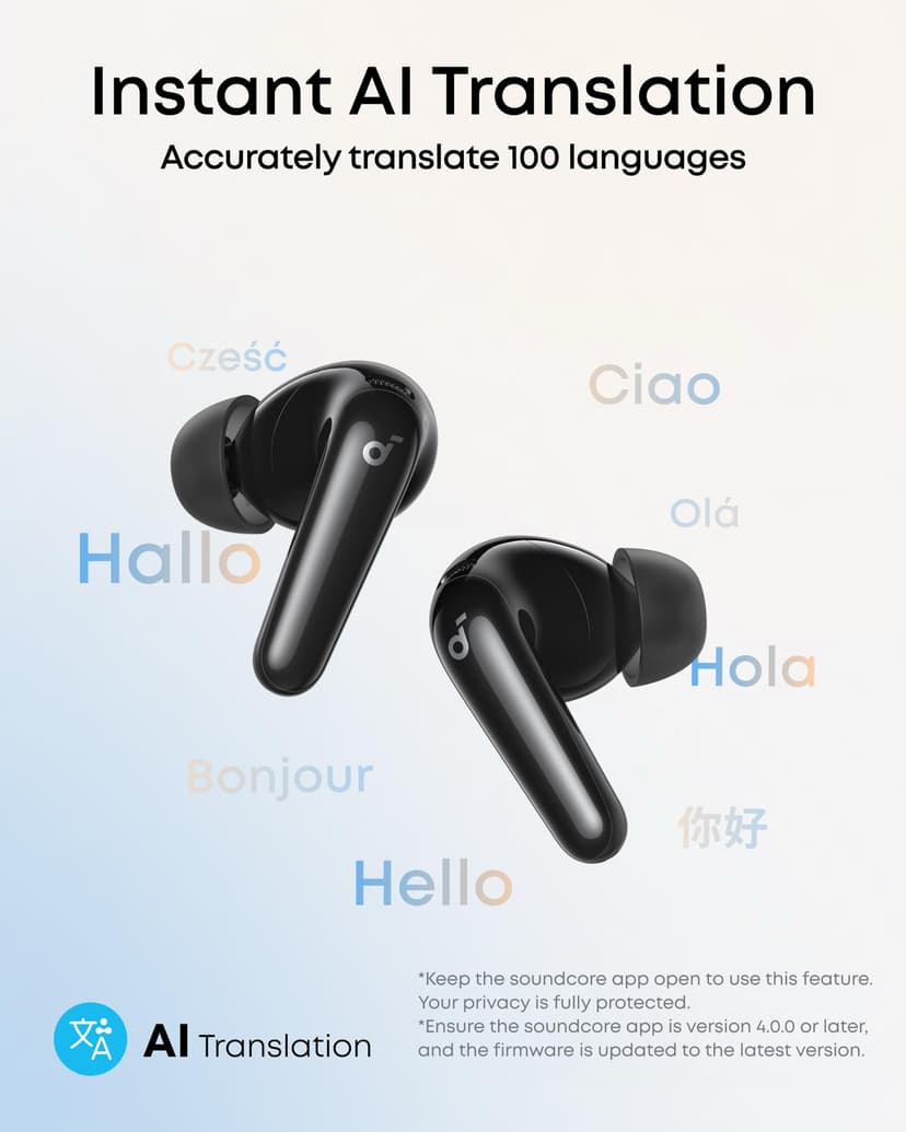 soundcore P31i by Anker, Real-Time Adaptive Noise Cancelling, Hi-Res Sound, Wireless Bluetooth Earbuds, Translation Earbuds, 50H Playtime, Wireless Earbuds, Bluetooth Earbuds, Bluetooth Headphones - 5