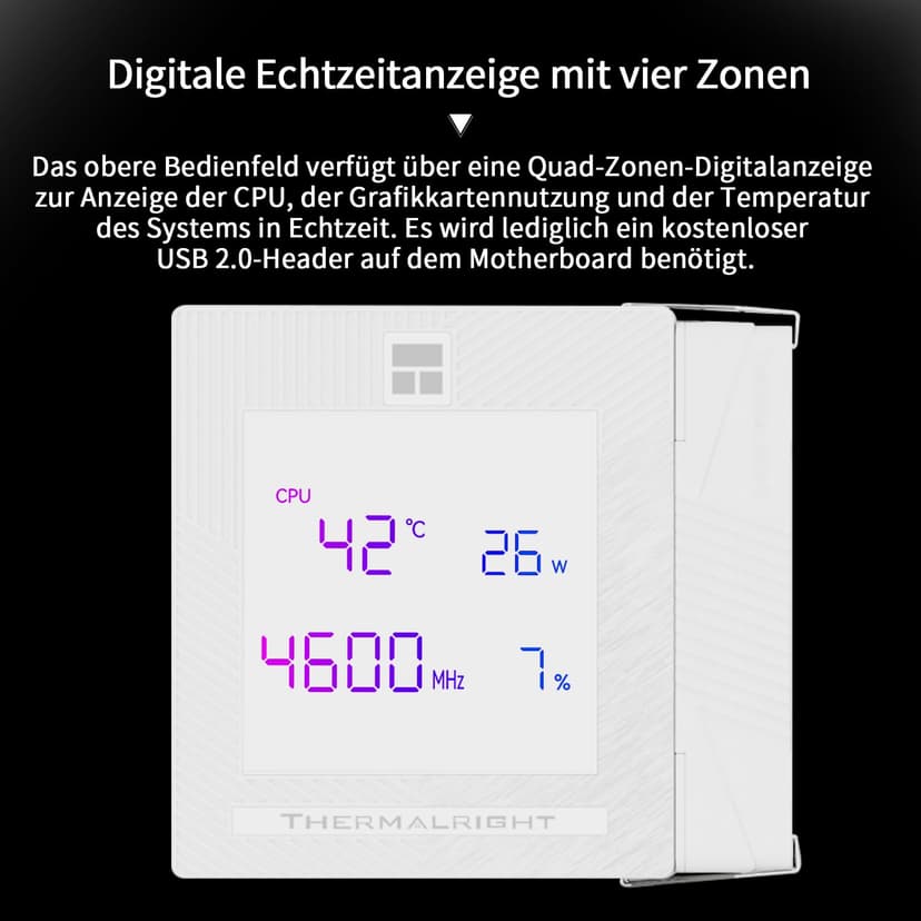 Thermalright TR Phantom Spirit 120 Digital SNOW Refroidisseur d'air, 7 caloducs, double ventilateur PWM 120 mm, prise en charge de AM4/AM5/Intel lga1700/115X/1200/1851 - 5