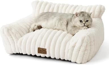 COZY KISS Grand Panier-Lit-Canapé pour Chat à Design Cord…