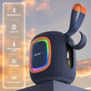 RIENOK Bluetooth Speaker Wireless Portable Waterproof Speaker with Lights FM Radio 15-Hour Playtime Bluetooth 5.3 TF Card USB Playback Mini for Home Garden Party Camping Travel - 2