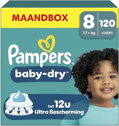 Pampers Nappies Size 8 (17 kg+) Baby-Dry, Extra Large, Mo…