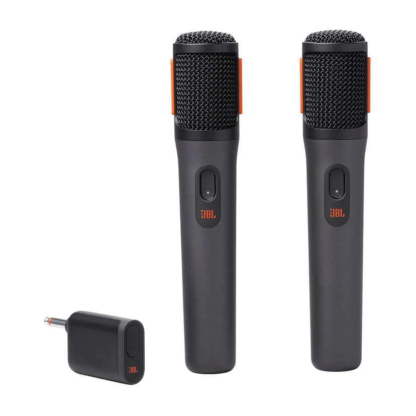 JBL Partybox Digital Wireless Microphones for JBL Partybox Speakers with Wireless Dongle, Stable 2.4 GHz Connection, 20 Hours Playtime, in Black - 1
