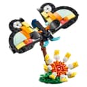 LEGO Creator 3-en-1 Animaux Sauvages : Le Toucan Tropical - Oiseau avec Fleur - Jouet Animal Transformable en Figurine de Papillon ou de Poisson Tropical - Cadeau Original Fille ou Garçon 7 Ans 31173 - 4