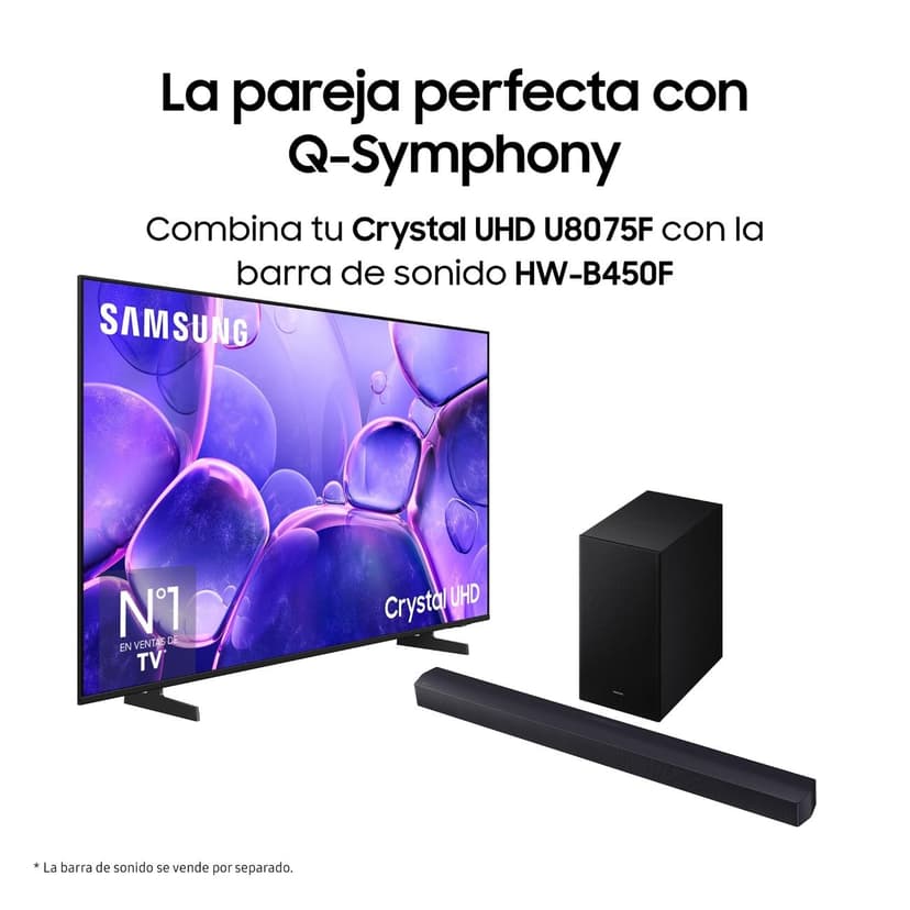 SAMSUNG 55 Inch Crystal UHD U8075F 4K Smart TV, Amazing Colors with Crystal Processor 4K, Listen to All Speakers with Q-Symphony, Data Protected by Knox Security and Gaming Hub - 9
