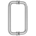Ranbo Shower Glass Door Handle, 203mm (8 Inch) Hole Centres, Brushed Nickel, 304 Stainless Steel, 1.0mm Thick Tube, Fits 6–12mm (1/4"–1/2") Glass, for Bathroom Door Installation or Replacement. - 1