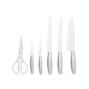 Ninja StaySharp Knife Set, Stainless Steel 6Piece Set with Integrated Sharpener, Chef, Kitchen Slicing, Bread, Utility, and Paring knives , Kitchen Scissors, White, K62006EUWH - 2