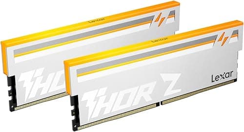 Lexar THOR Z Series RGB DDR5 RAM 32GB Kit (2x16GB) 6000 MHz CL36, DRAM 288-Pin UDIMM Desktop, PC High-Performance Gaming Computer Memory for Intel XMP 3.0/AMD EXPO, PMIC/On-die ECC/1.4V Silver