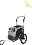 TRIXIE dog trailer for bicycles 18.1 × 19.7 × 26.4 inches up to 48.5 lbs – reflective dog bike trailer with practical quick-fold function – with integrated cushion and leash, 12796 - 1