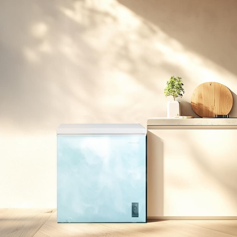 Cecotec Congélateur Coffre 198L Bolero CoolMarket Chest 198P White E. Panier, Contrôle Électronique LED, UltraContact D-Cool, Double Fonction, Porte ZeroG (80º-30º), Congélation Rapide, Compact - 4
