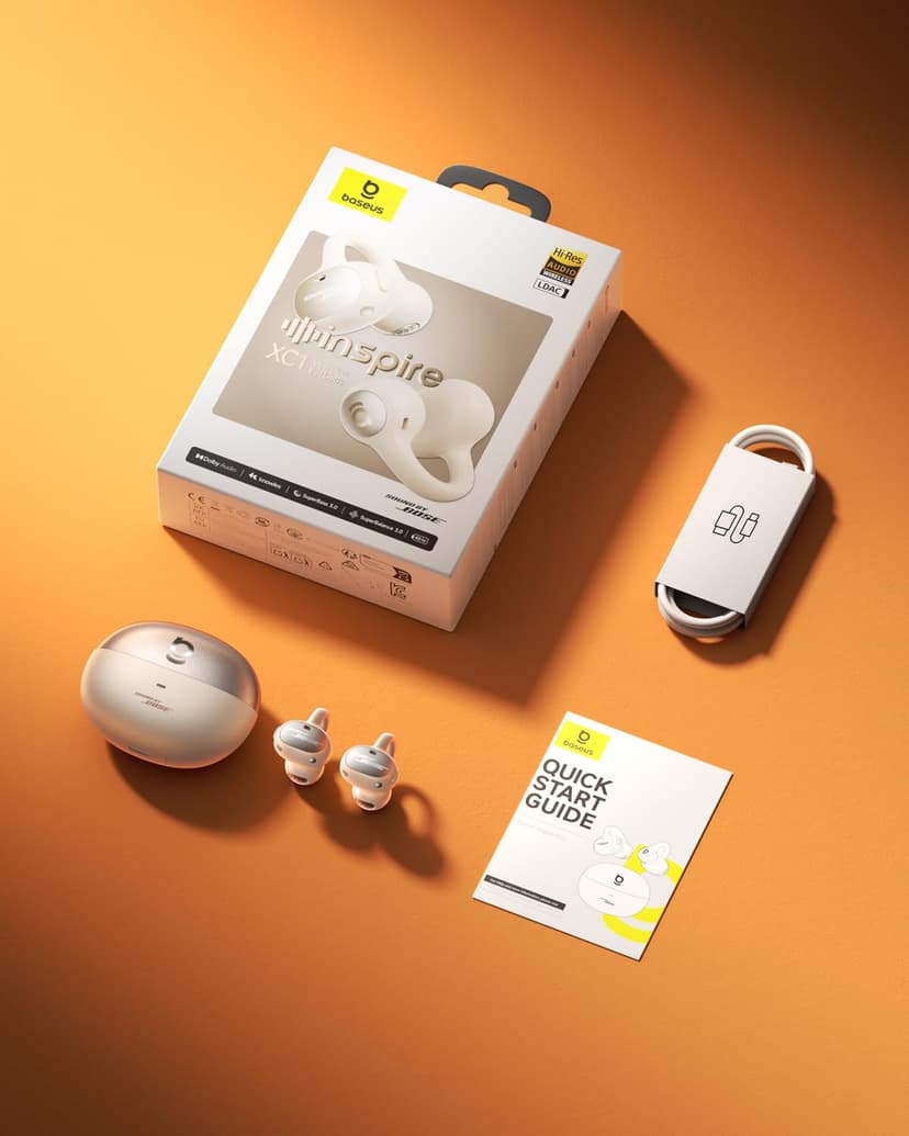 Baseus Inspire XC1 Écouteurs Bluetooth sans Fil Open-Ear, Sound by Bose, Cloud-Confort, Dolby Audio | Hi-Res | Haut-Parleur Hybride 2 Voies | Tweeter Knowles BA, autonomie 40 h, IP66, AI-Clear Calls - 8