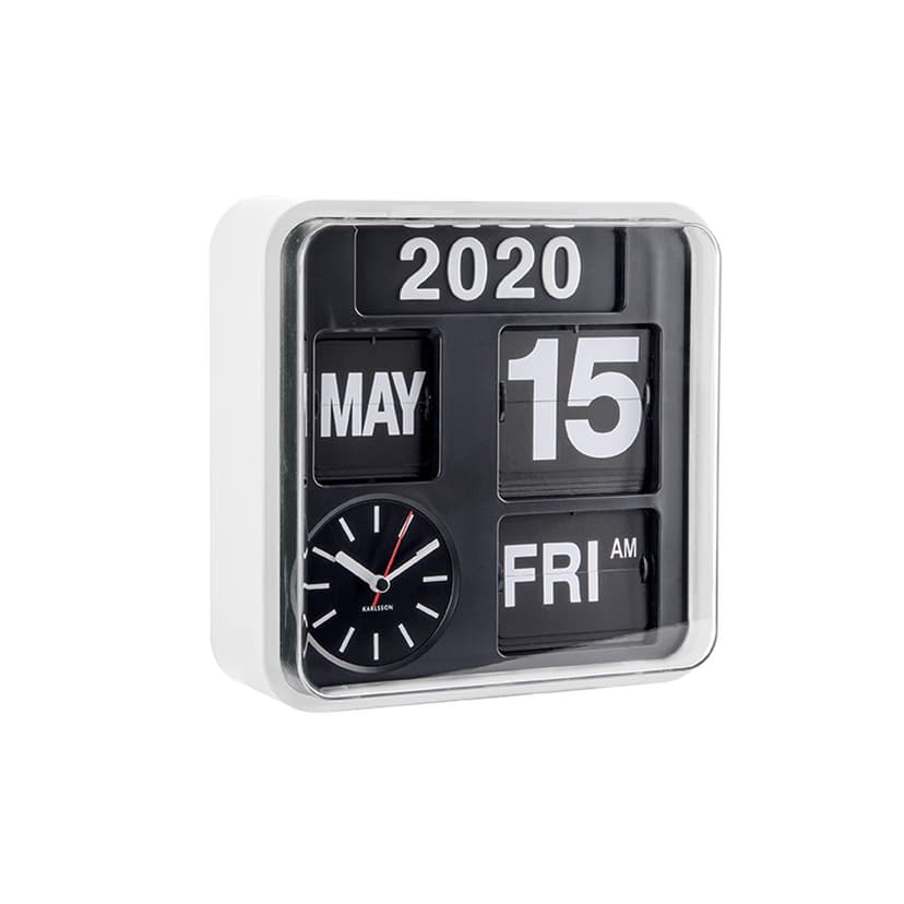 Karlsson - KA5364WH - Horloge calendrier flip flap - murale - blanc - 1