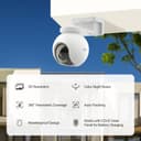 EZVIZ 2K Battery Camera Wireless Outdoor, No Subscription, Solar Panel Compatible, Auto Tracking, Human Detection, 360° Pan Tilt, Color Night Vision, Two Way Audio, Alarm, Alexa Google Control(CB8) - 2