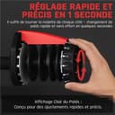 Yaheetech Haltères Réglables 2,5 à 24 kg 15 en 1 avec Base de Rangement, Système de Verrouillage de Sécurité, Poignée Antidérapante pour Entraînement à Domicile, Salle de Sport - 5
