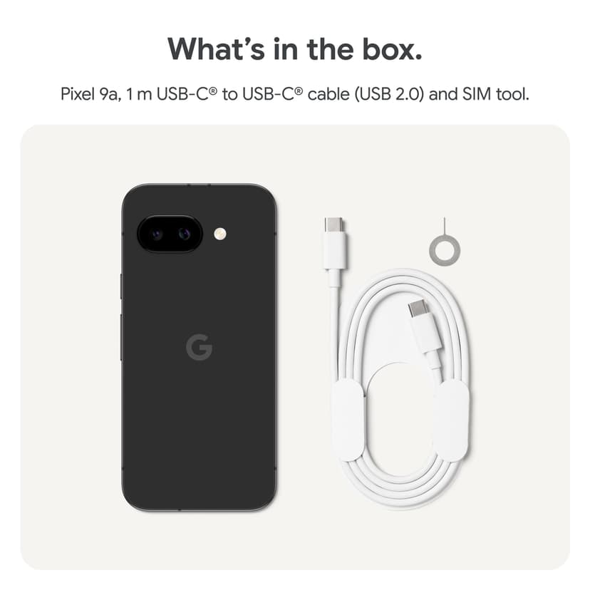 Google Pixel 9a – Unlocked Android Smartphone with AI Camera, All-day Battery and Powerful Security – Obsidian, 128GB - 6
