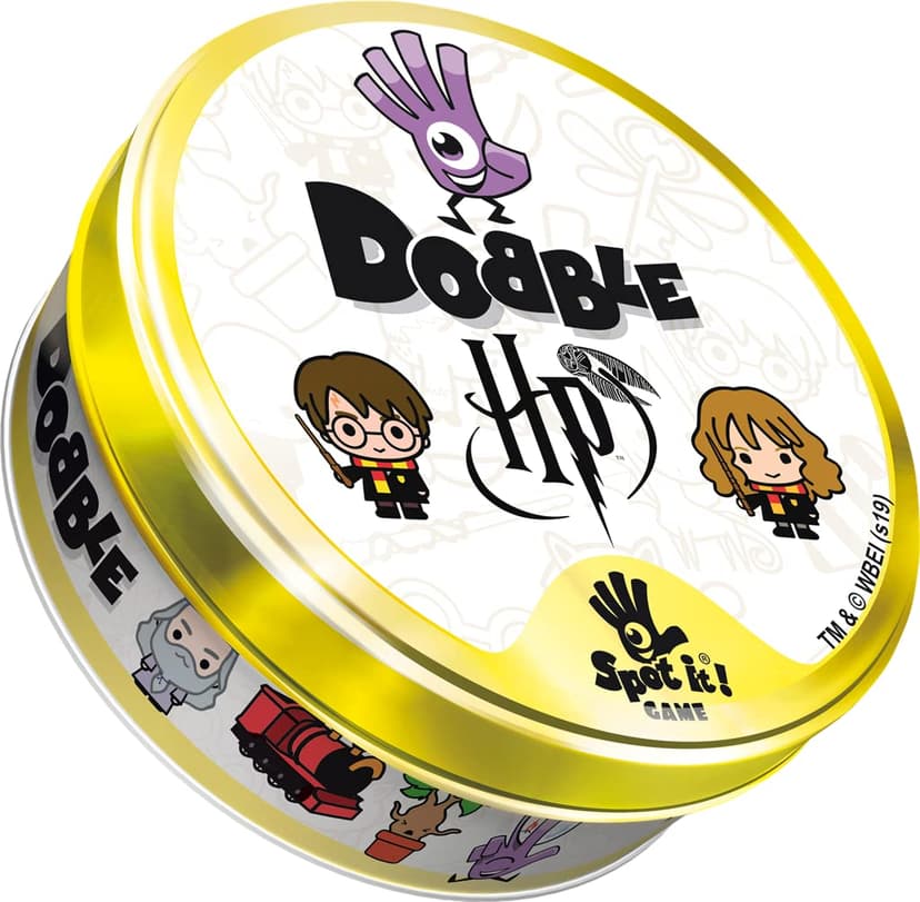 Asmodee - DOBBLE : Harry Potter - Jeu de Société Famille pour Enfants dès 6 Ans - Jeu de Cartes 2 à 8 Joueurs - Jeu de Rapidité - Boite en Métal Format Voyage- 15 Min - Version Française - Zygomatic - 1
