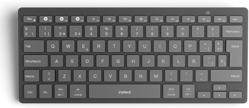 Inateck Bluetooth Keyboard for 3 Multi-Device, UK Layout Compact Wireless Keyboard for iPad Pro/Air/Mini/Windows/Android/iOS/Tablet/PC, Ergonomic Design with Media HotKeys, Slim and Portable, KB01003 - 1