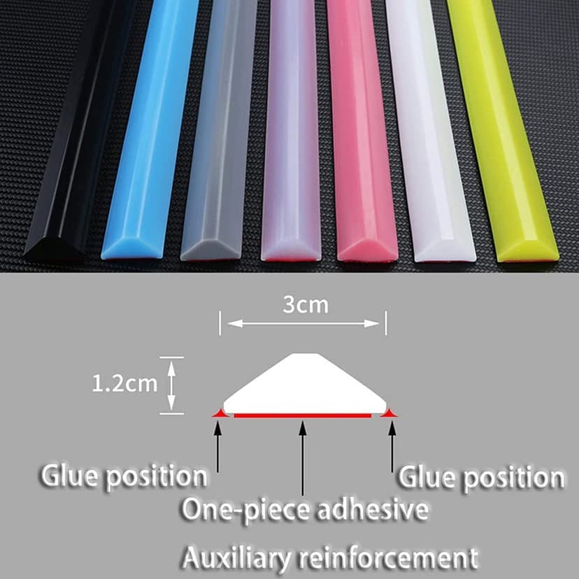 Self-Adhesive Splash Protection Strip Shower, Walk-In Shower Floor Water Barrier, Shower Water Stop for Wet and Dry Separation, Shower Threshold Water Damage for Bathroom and Kitchen (White, 100 cm) - 3