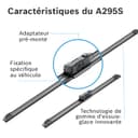 Bosch Wiper Blade Aerotwin A295S, Length: 600mm/400mm – Set of Front Wiper Blades - Only for Left-Hand Drive (EU), hinten - 6