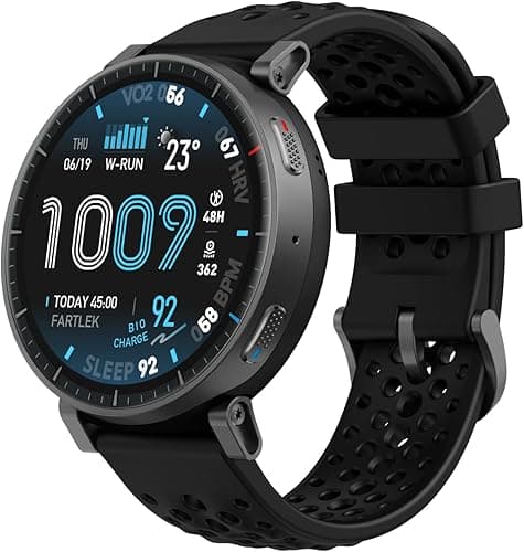 Amazfit Active Max Montre Connectée 48mm, Écran AMOLED 1,5", 25 Jours d’Autonomie, 4 Go de Stockage, Cartes Hors Ligne, NFC, GPS,170+ Sports, Suivi Cardiaque et du Sommeil, pour Android et iPhone