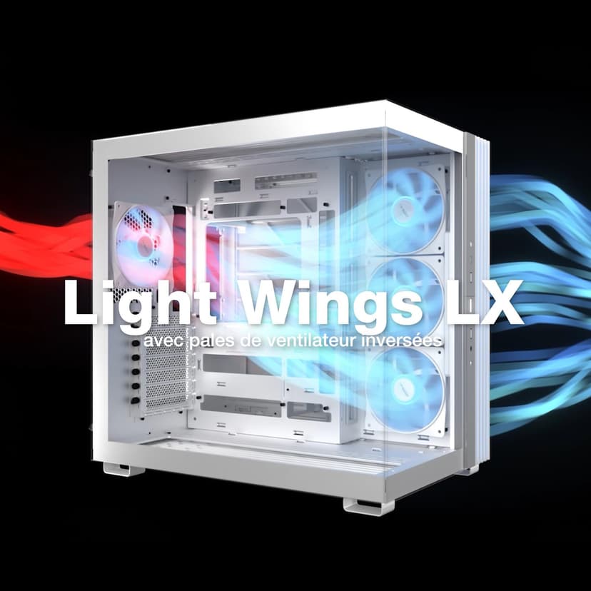 be quiet! Light Base 600 LX Black PC Case, Stunning Panoramic View, Show Case, Dual Chamber Design, Solid ARGB LED Strip, 4 Light Wings LX PWM Fans, Inverted and Horizontal Usable - 4